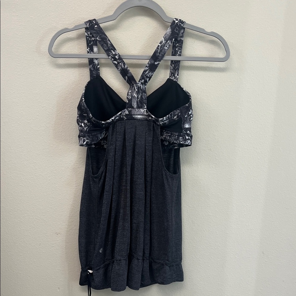 lululemon athletica Black and Patterned Tank Top